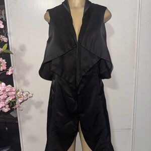 Bebe Black Satin Vest
